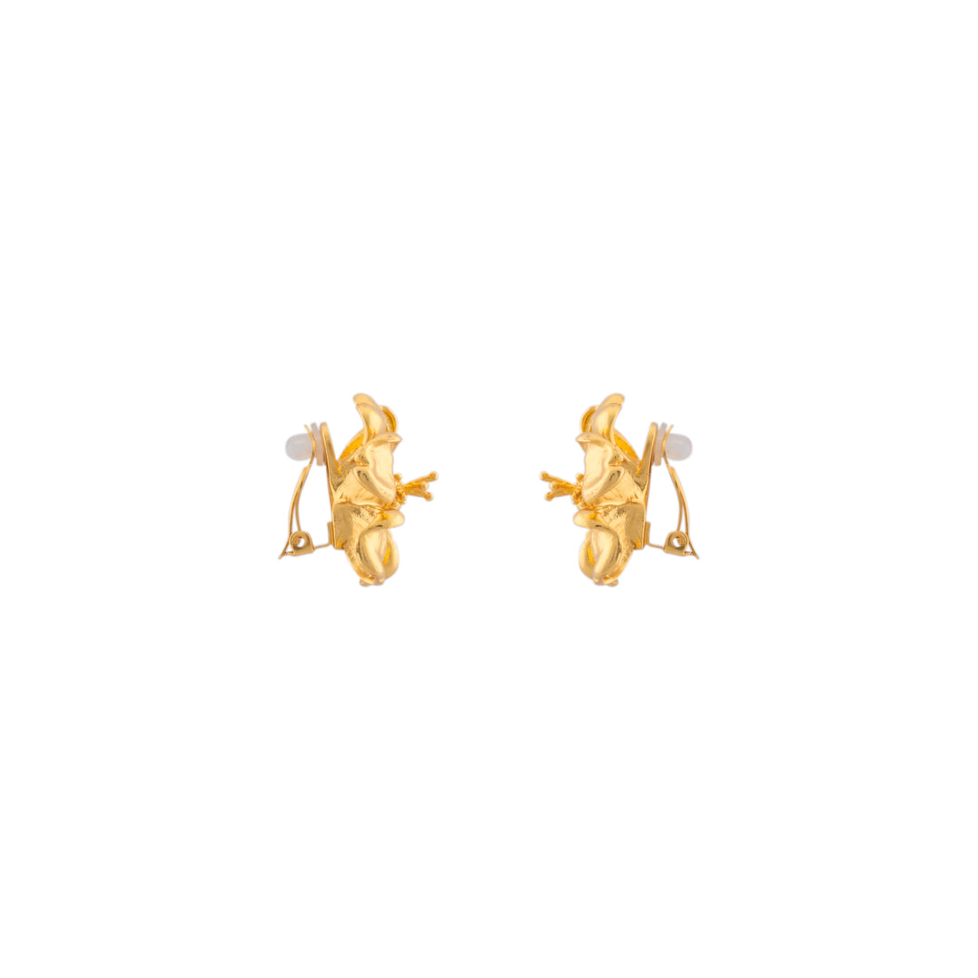 Hibiscus Earrings Gold