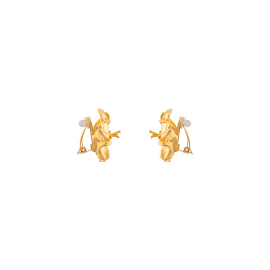 Hibiscus Earrings Gold