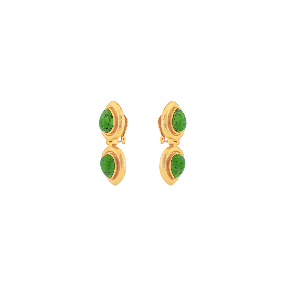 Paula Earrings Green Turquoise