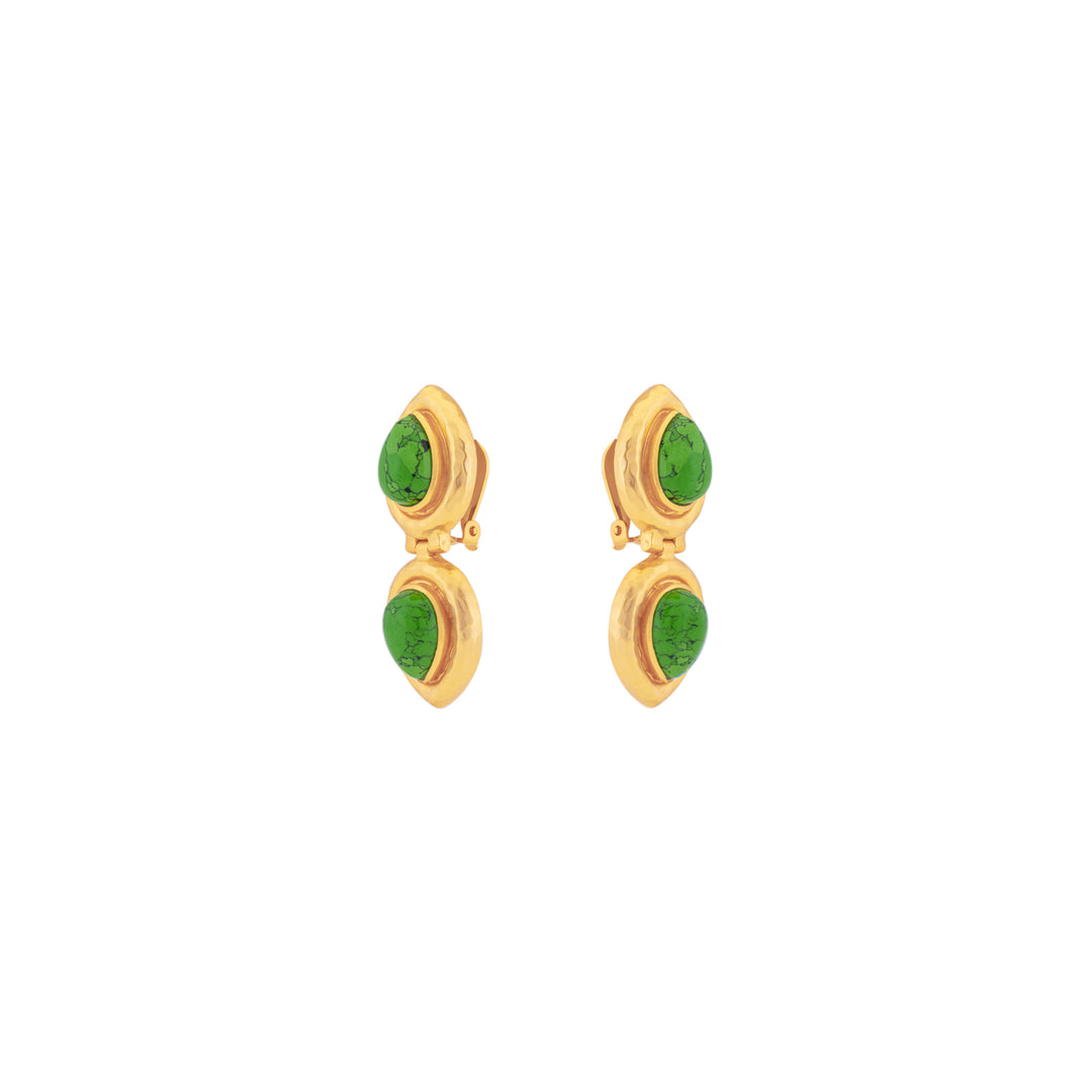 Paula Earrings Green Turquoise