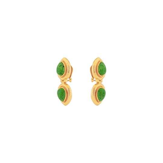 Paula Earrings Green Turquoise