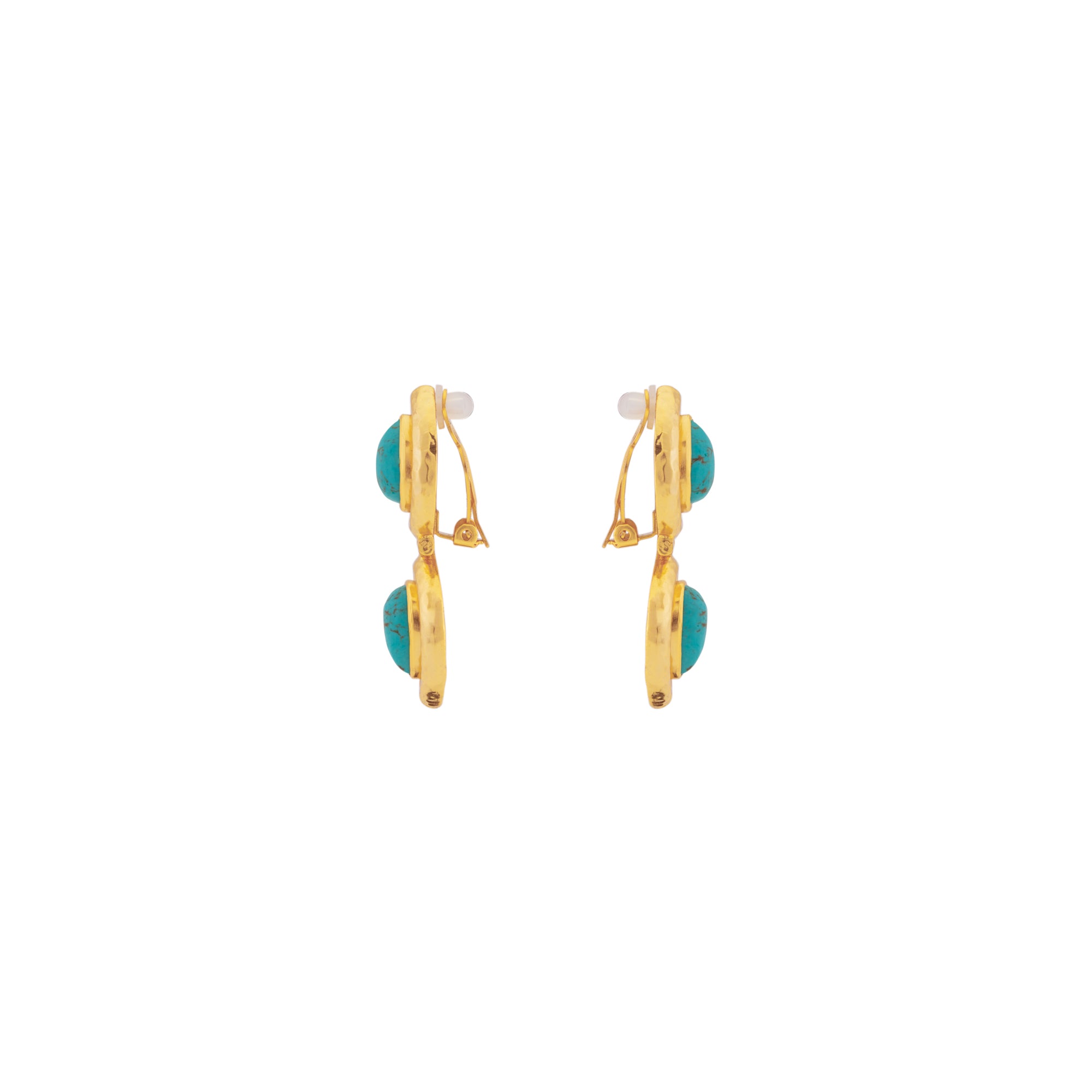 Paula Earrings Golden Turquoise