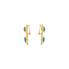 Paula Earrings Golden Turquoise