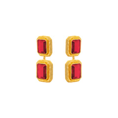Fierce Earrings Red Ruby Quartz