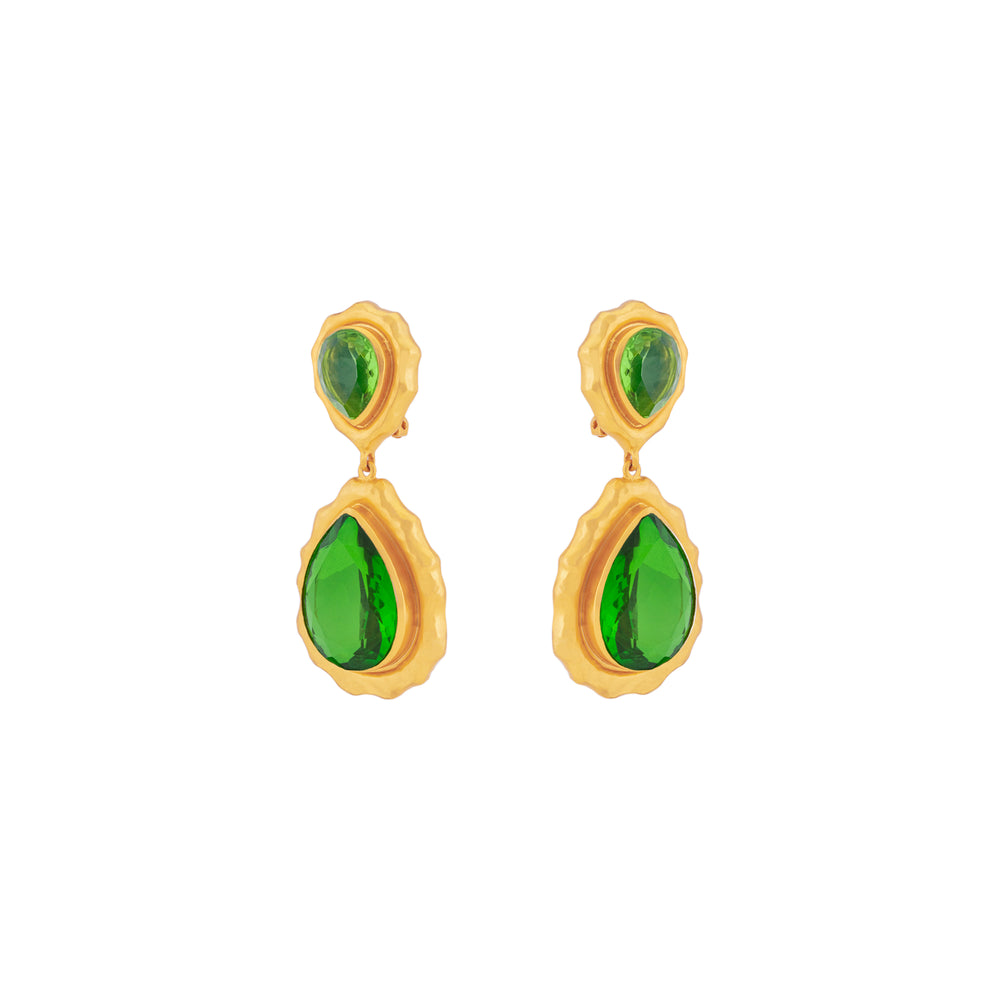 Paulina Earrings Green Peridot Quartz