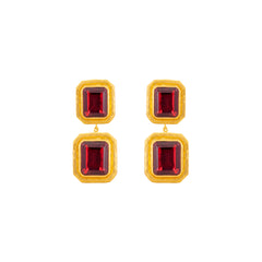 Fierce Earrings Red Ruby Quartz