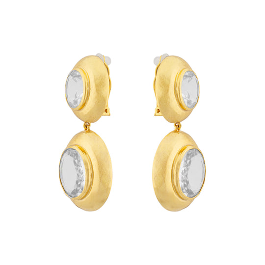Eclipse Earring Clear Quartz