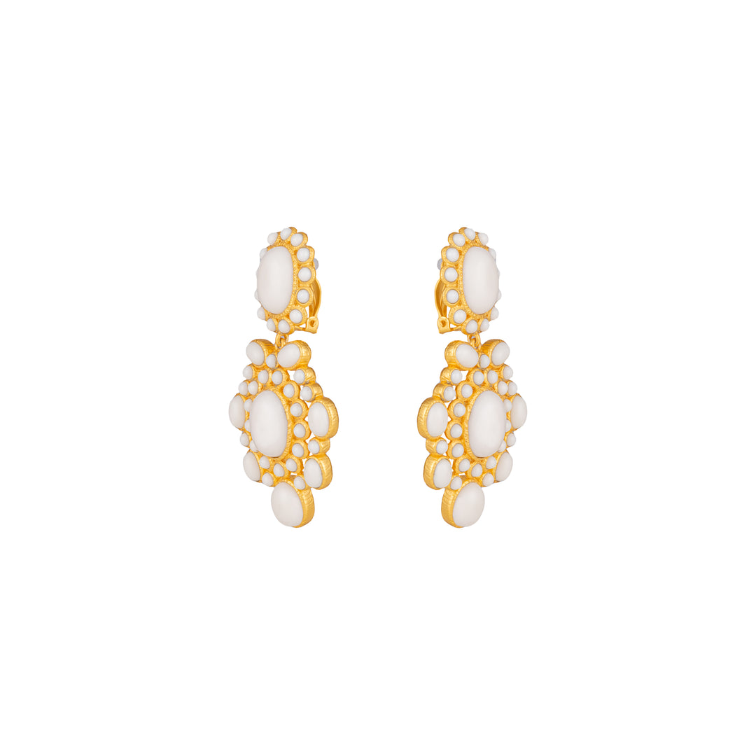 Isola Earrings White Stone