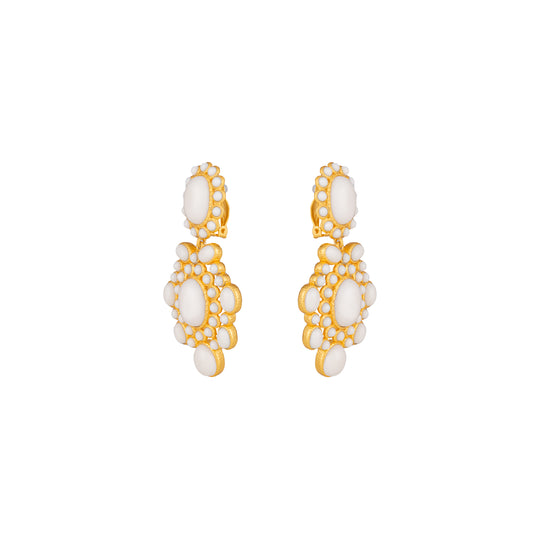 Isola Earrings White Stone