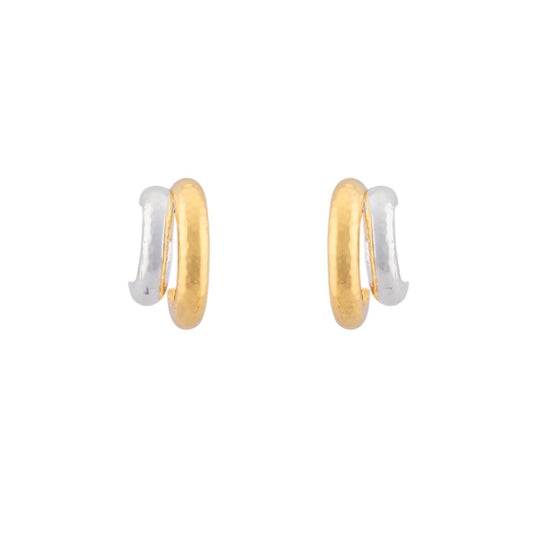 Double Hoop Earrings Gold & Silver