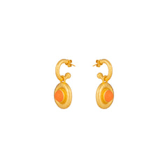 Elisa Earrings Orange Coral