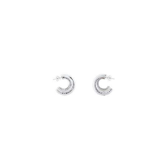 Double Hoop Earrings Silver