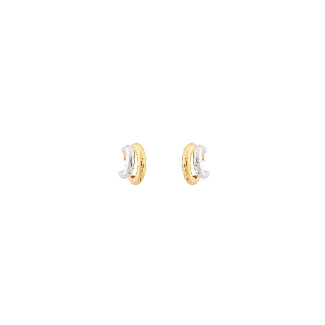 Double Hoop Earrings Gold & Silver