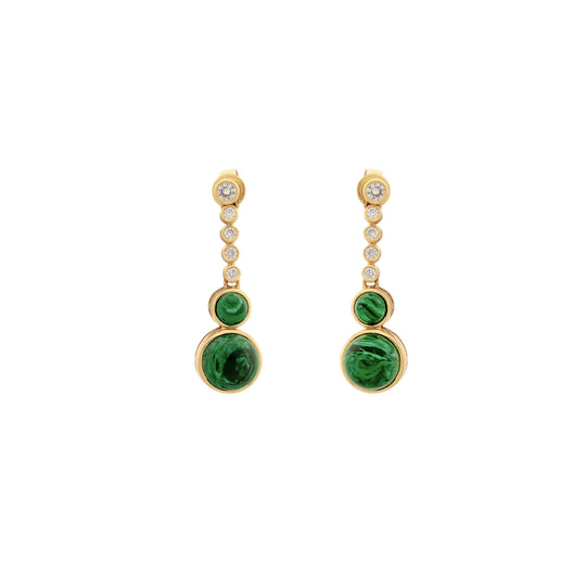 Night Earrings Malachite