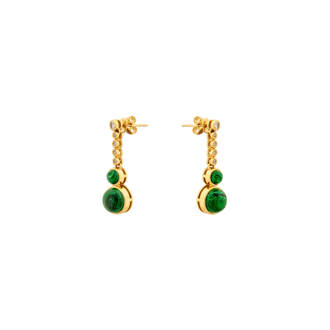 Night Earrings Malachite