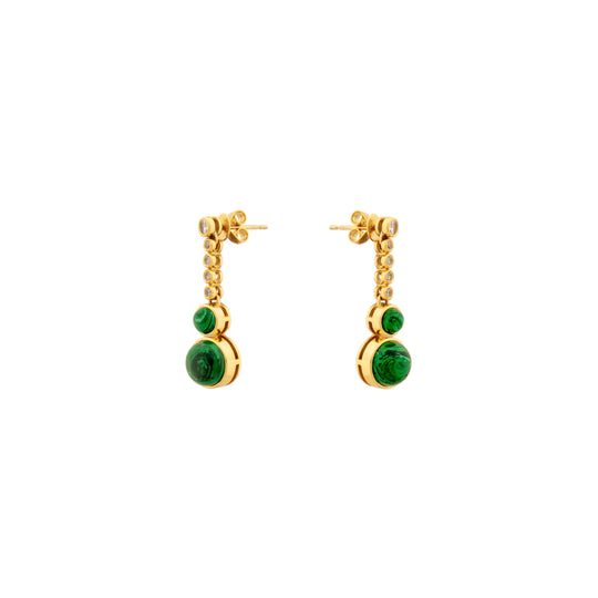 Night Earrings Malachite