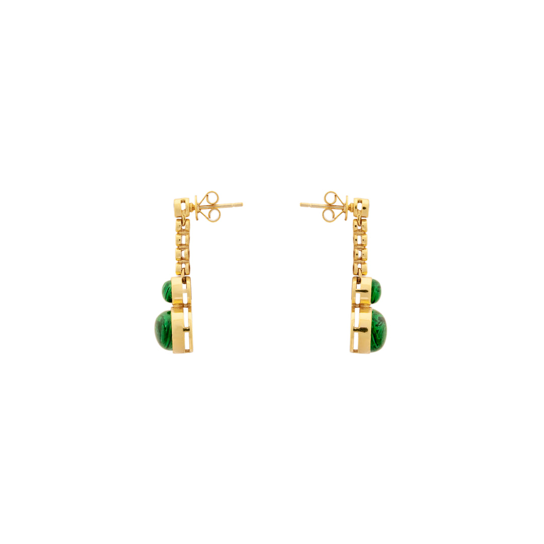 Night Earrings Malachite