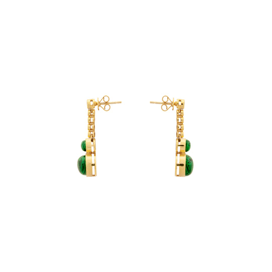 Night Earrings Malachite