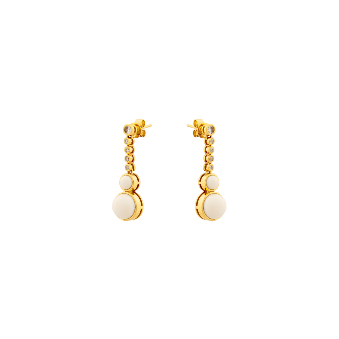 Night Earrings White
