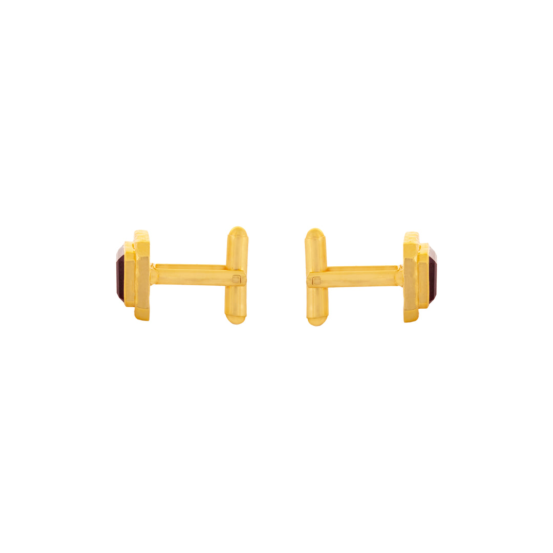Scandal Cufflink Ruby Red Quartz