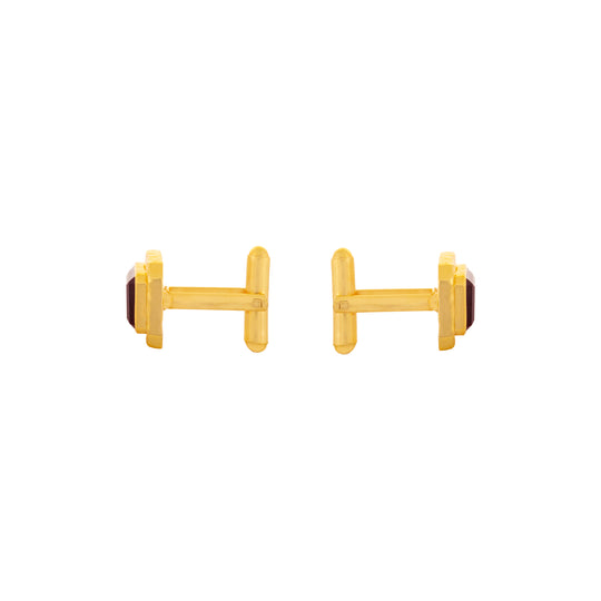 Scandal Cufflink Ruby Red Quartz