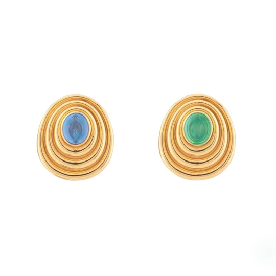 Presence Earrings Blue & Green Quartz (Pre-Order)