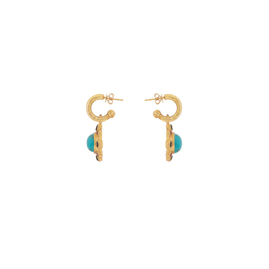 Laia Earrings Golden Turquoise & Citrine Quartz