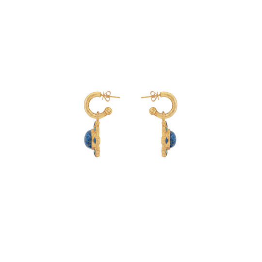 Laia Earrings Lapis & Blue Quartz