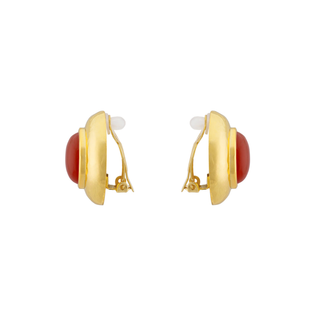Briller Earring Red Jade