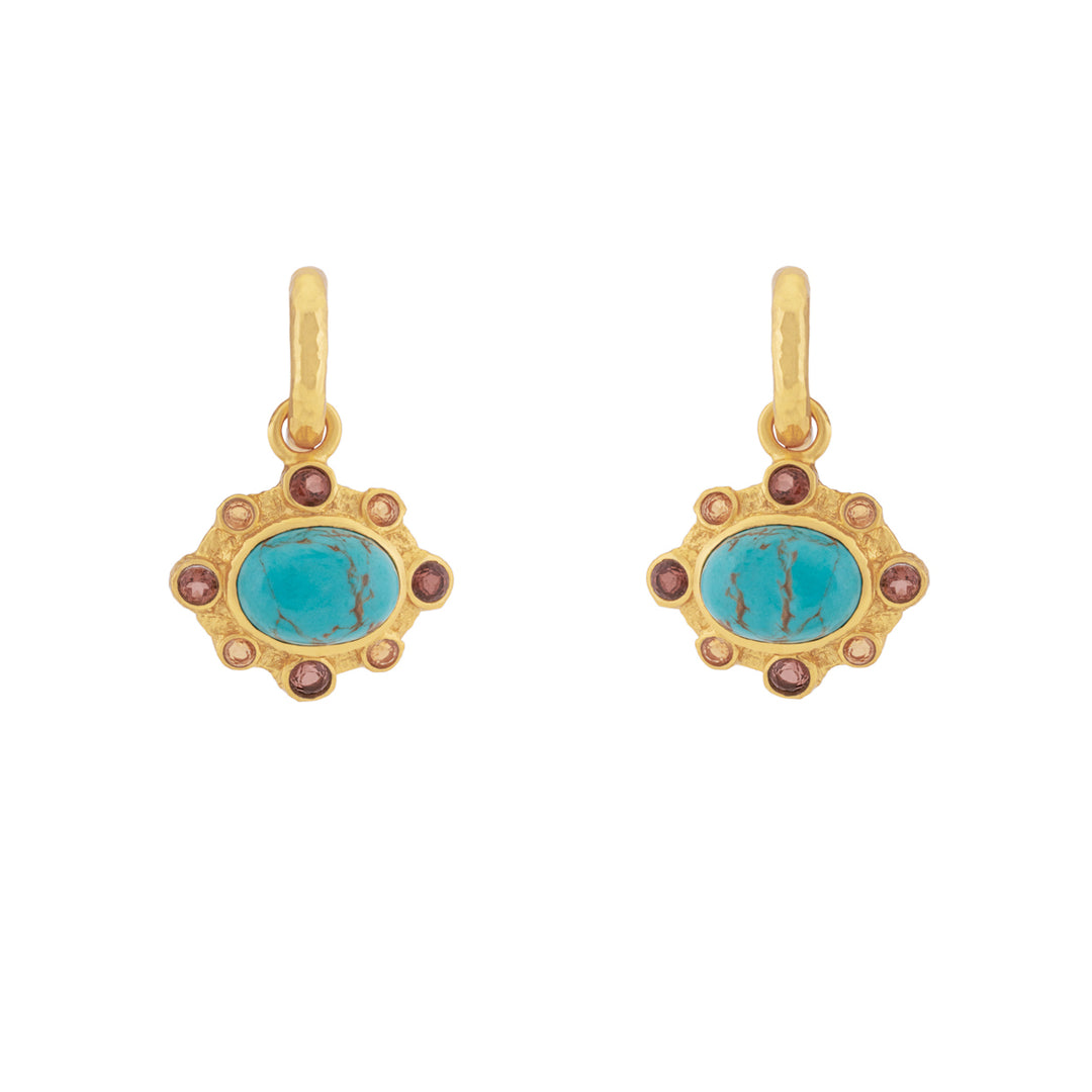 Laia Earrings Golden Turquoise & Citrine Quartz