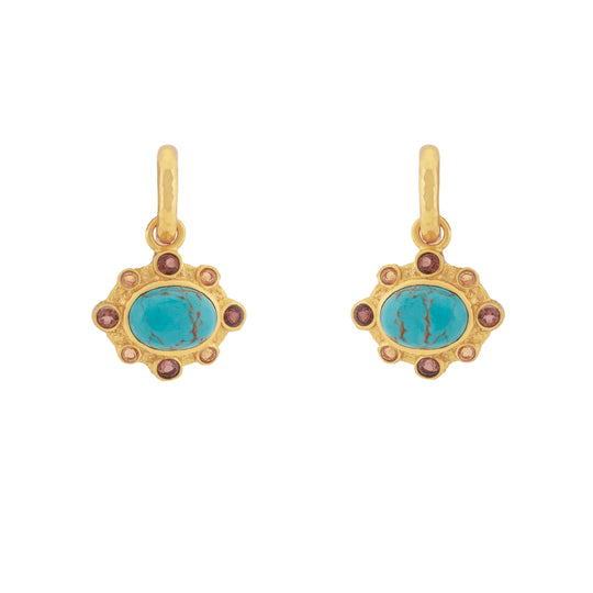 Laia Earrings Golden Turquoise & Citrine Quartz