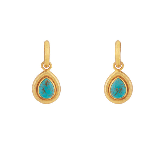 Ines Earrings Golden Turquoise