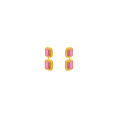 Fierce Earrings Pink Quartz