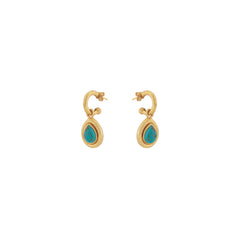Ines Earrings Golden Turquoise