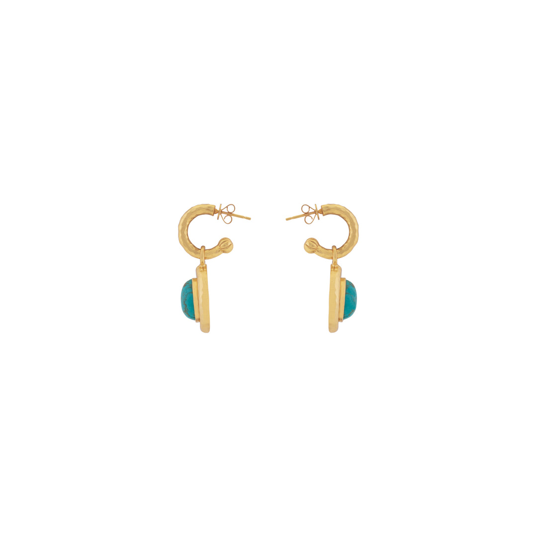 Ines Earrings Golden Turquoise