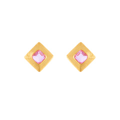 Jas Earrings Pink Quartz