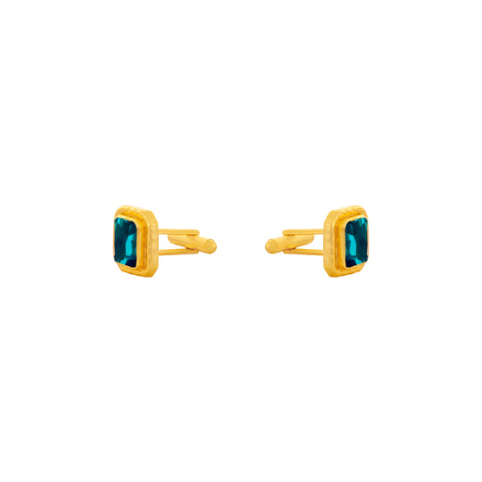 Scandal Cufflink Emerald Green Quartz