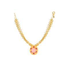 Vivienne Necklace Pink Coral & Pink Crystal