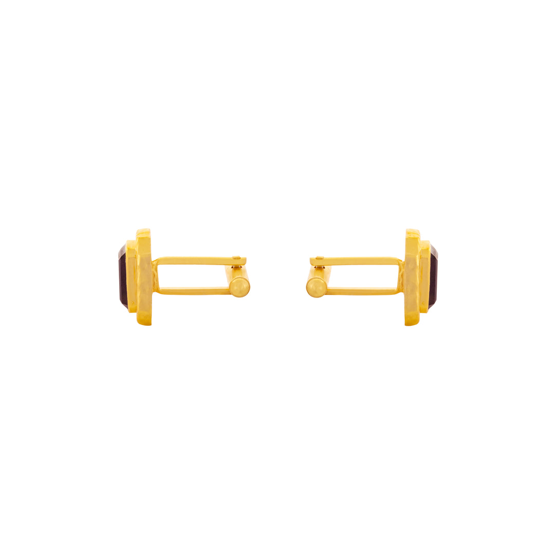 Scandal Cufflink Ruby Red Quartz