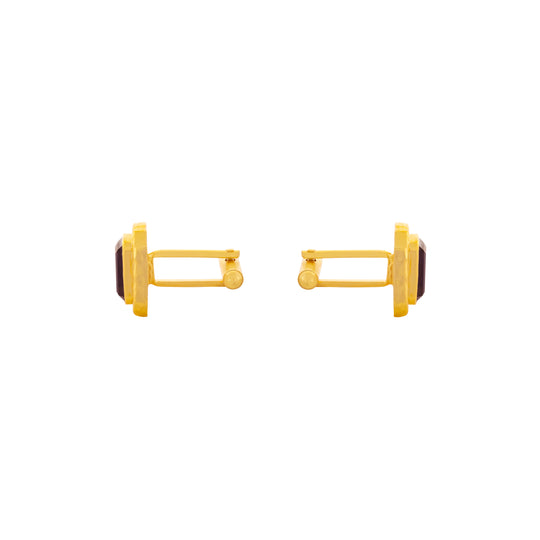 Scandal Cufflink Ruby Red Quartz