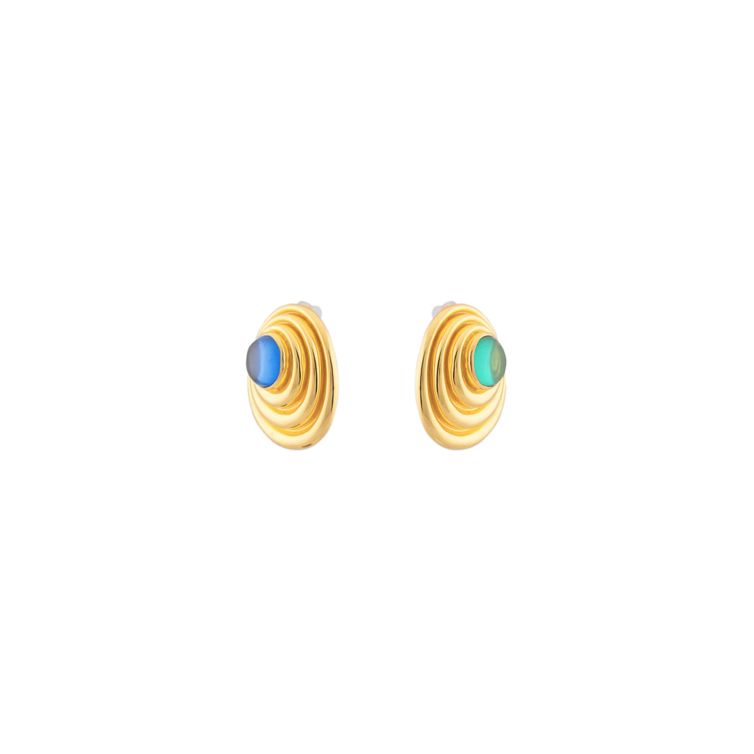 Presence Earrings Blue & Green Quartz (Pre-Order)