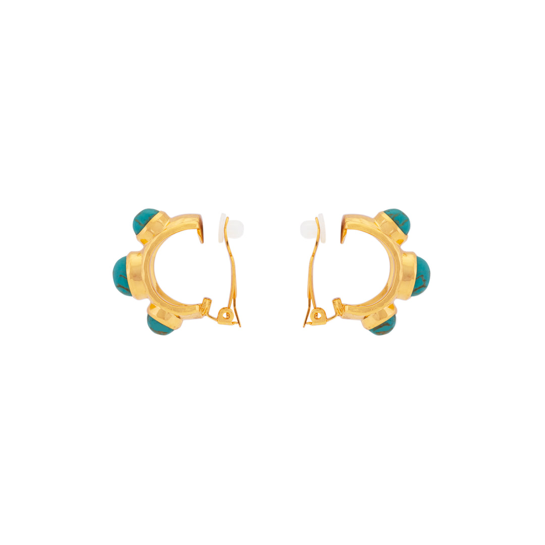 Nova Earrings Golden Turquoise