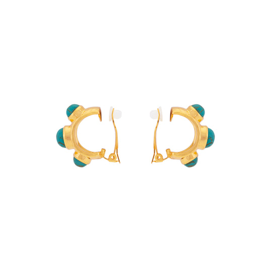 Nova Earrings Golden Turquoise