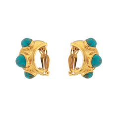 Nova Earrings Golden Turquoise
