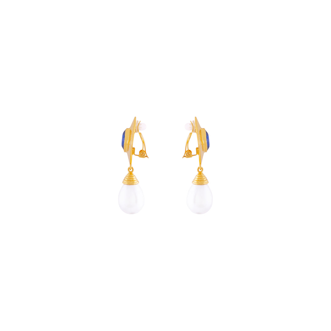 Abby Earrings Sapphire Quartz Crystal