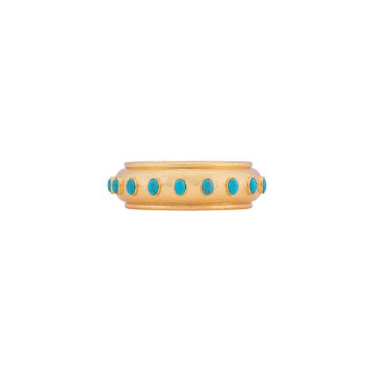 Ava Bangle Golden Turquoise