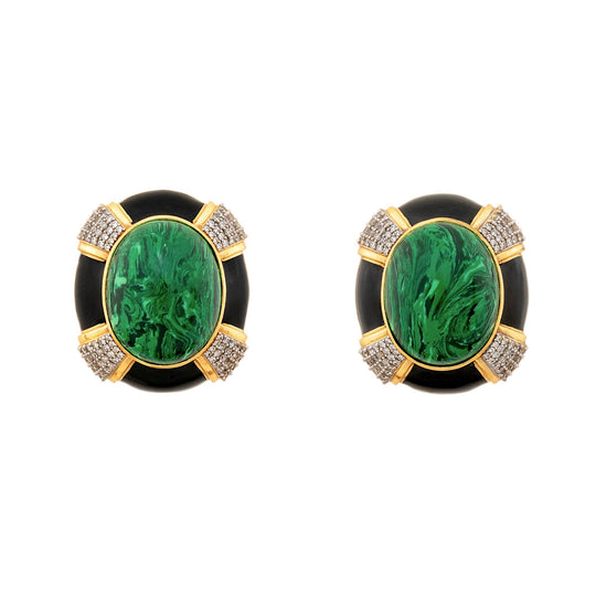 Cheryl Earrings Malachite