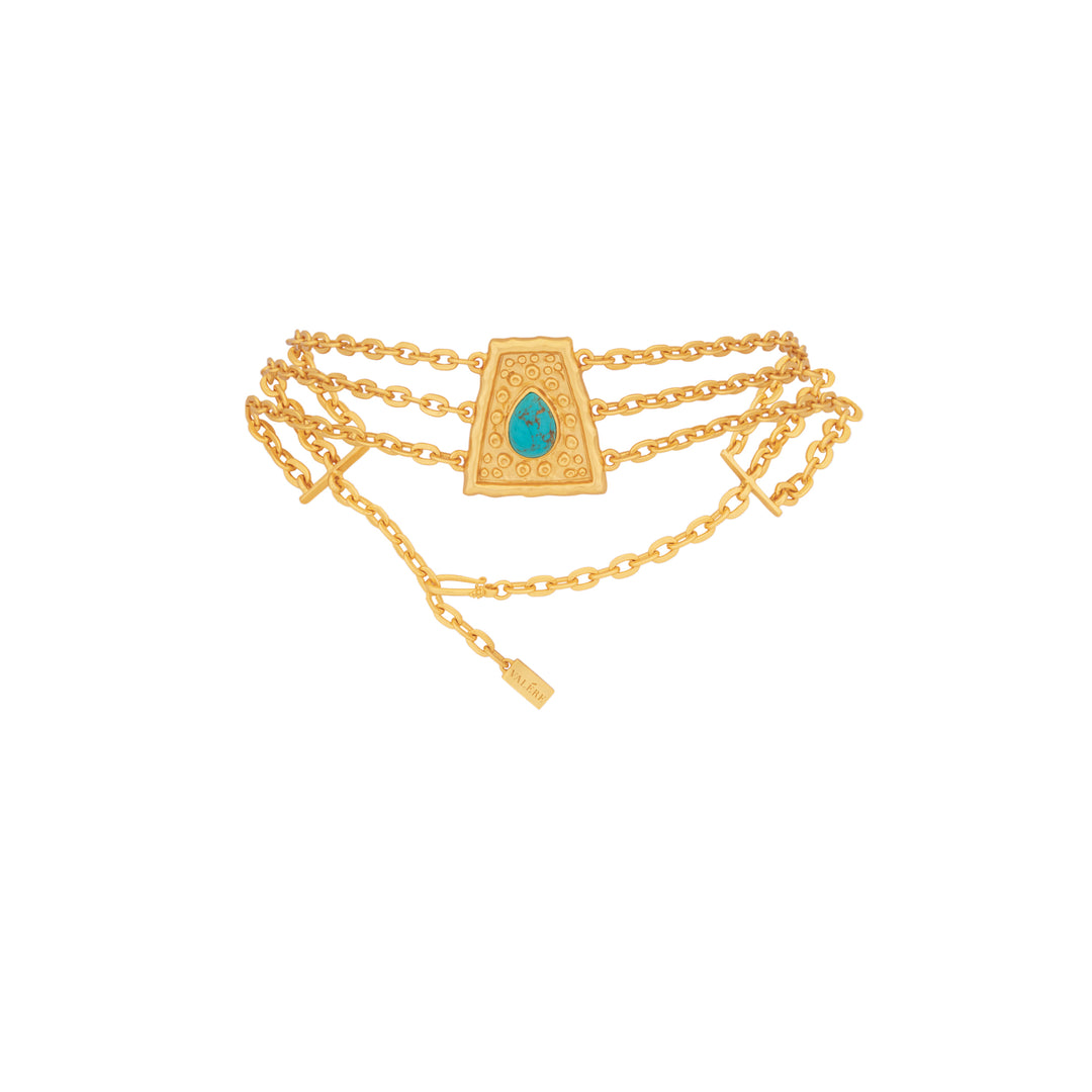 Mayan Choker Golden Turquoise