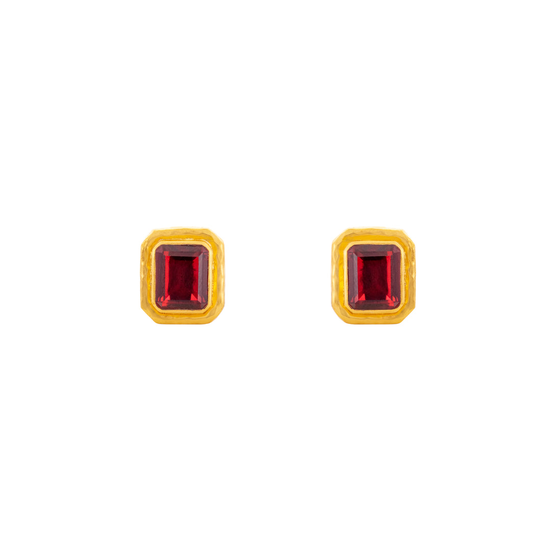 Scandal Cufflink Ruby Red Quartz