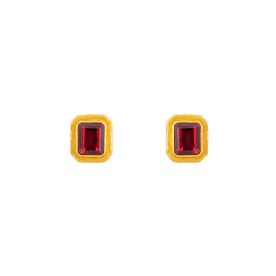 Scandal Cufflink Ruby Red Quartz